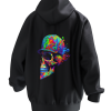 Fluorescent Skull Cap Hoodie T3P Back