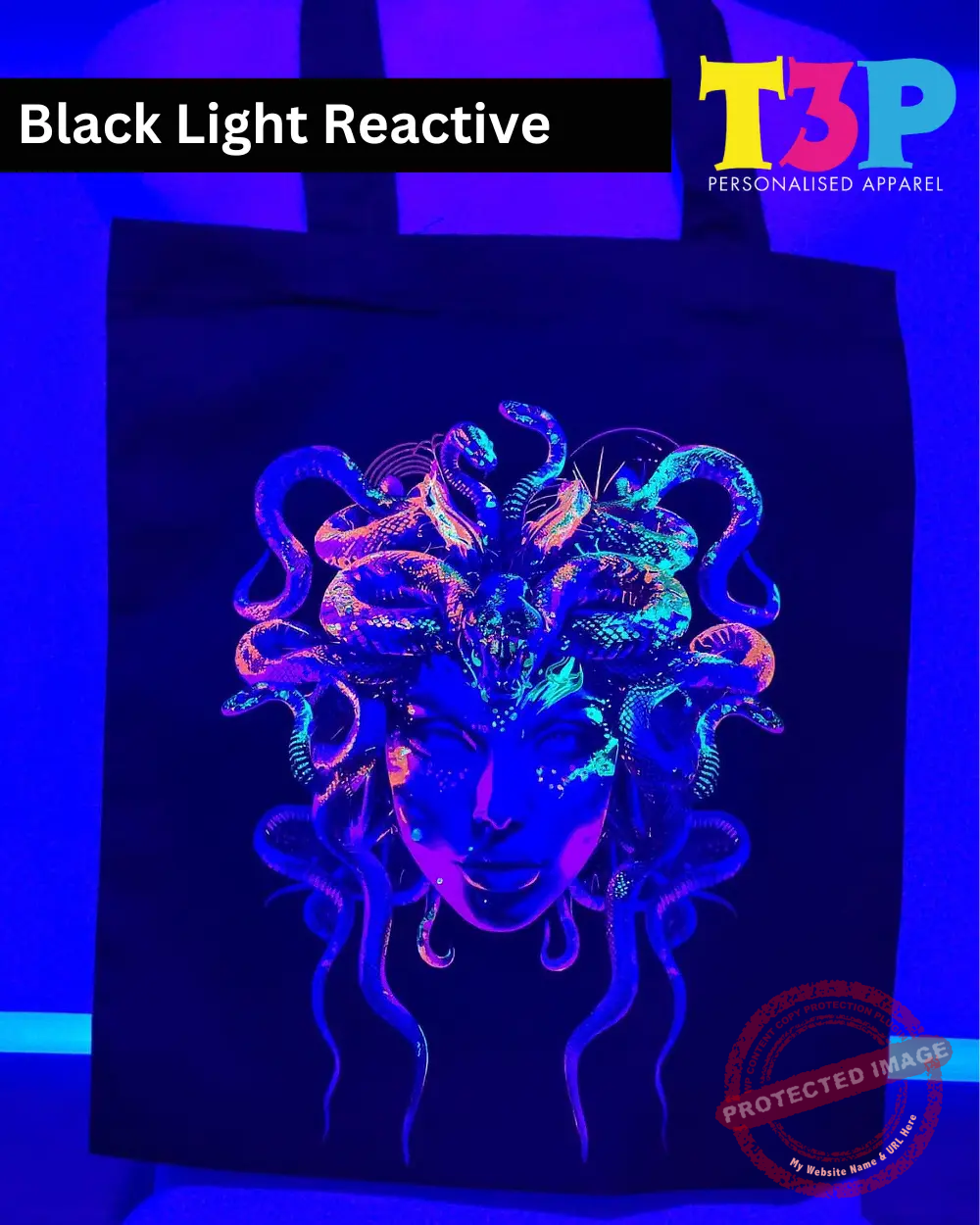 T3P - Fluorescent Medusa Cap Bag Black Light T3P - Fluorescent Medusa Cap Bag Black Light